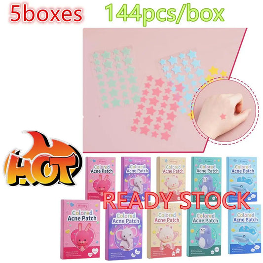 5box Colorful Mini Star Invisible Acne Removal Pimple Patch Beauty Face Acne Spot Face Pimple Acne Skin Concealer Tool Stickers